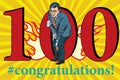 Congratulations 100 anniversary event celebration Royalty Free Stock Photo