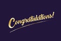 Congratulations Gold calligraphy banner