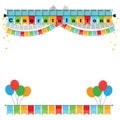 Congratulations with bunting flags image