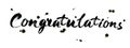 Congratulations calligraphy. Hand written text. Brush modern Lettering. Calligraphic banner.
