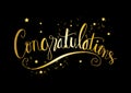 Congratulations calligraphy lettering text card