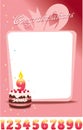 Congratulations Card or Flayer with Cake