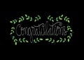 Congratulations card. Hand lettering calligraphy. Royalty Free Stock Photo