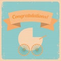 Congratulations on a newborn vector card template