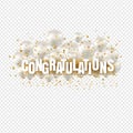 Congratulations Card And Transparent Balloons White Background Royalty Free Stock Photo