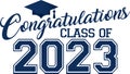 Congratulations Class of 2023 Blue Royalty Free Stock Photo
