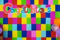 Congratulations Color Wallpaper Decorating Wall, Various Colorful Wall iDea Decoration