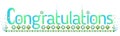 Congratulations. Congrats greeting Wordart. Wish sticker. Wishing label. Colorstones and gems pattern elements. Vector design.