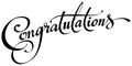 Congratulations - custom calligraphy text