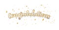 Congratulations Gold celebration background with confetti.