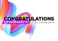 Congratulations Graduates Class of 2018 Vector Logo. Royalty Free Stock Photo