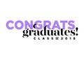 Congratulations Graduates Class of 2018 Vector Logo. Royalty Free Stock Photo