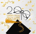 Congratulations graduates. Lettering for graduation class of 2019. Vector text for graduation design, congratulation Royalty Free Stock Photo