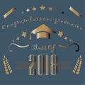 Congratulations graduates of year 2018 Royalty Free Stock Photo