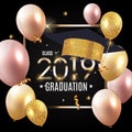 Congratulations on Graduation 2019 Class Background Illustration