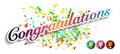 Congratulations Greeting Card with Colorful Confetti