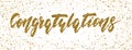 Congratulations - hand drawn lettering, modern brush pen calligraphy