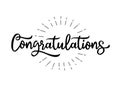 Congratulations Hand lettering typography Royalty Free Stock Photo