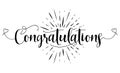 Congratulations - Hand lettering typography Royalty Free Stock Photo