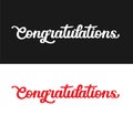 Congratulations Hand lettering vector