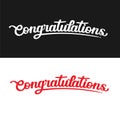 Congratulations Hand lettering vector