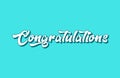 congratulations hand written word text for typography design