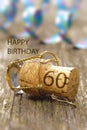congratulations to the 60th birthday Royalty Free Stock Photo