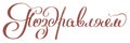 Congratulations. Lettering text for card with Russian translation Royalty Free Stock Photo