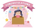 Congratulations message for banner or poster design Royalty Free Stock Photo