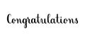 Congratulations phrase. Handwritten vector lettering illustration. Brush calligraphy style.