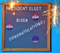 Congratulations President Elect Biden