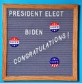 Congratulations President Elect Biden