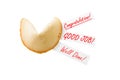 Congratulations! - single fortune cookie Royalty Free Stock Photo