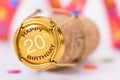 Congratulations to 20th Birthday with champagne