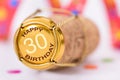 Congratulations to the 30th birthday Royalty Free Stock Photo