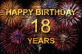 Congratulations to the 18th birthday Royalty Free Stock Photo