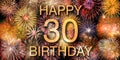 Congratulations to the 30th birthday Royalty Free Stock Photo