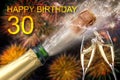 Congratulations to the 30th birthday Royalty Free Stock Photo