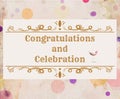 Congratulations wishes and celebration card