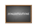 Congratulations written on a blackboard