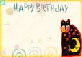 Congratulatory card on birthday Royalty Free Stock Photo