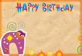 Congratulatory card on birthday Royalty Free Stock Photo