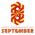 September 8, North Macedonia Independence Day congratulatory design with Macedonian flag elements