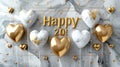 Congratulatory text: a special message with good wishes and congratulations for the 20th anniversary, reminding you of