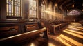 congregation pew church building Royalty Free Stock Photo