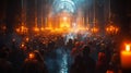 Candlelit Cathedral Congregation