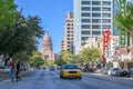 Congress Ave and Texas Capitol in Austin, Tx