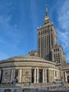 Congress Hall at the Palace of Culture and Science in Warsaw. The main entrance to the PKiN on Royalty Free Stock Photo