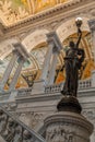 Congress Library Ceiling Washington Royalty Free Stock Photo