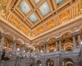 Congress Library Ceiling Washington Royalty Free Stock Photo